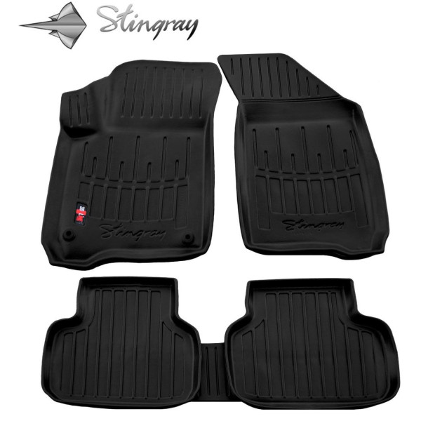 3D gummimatten DODGE Journey 2008-2020, 5 Stk. / schwarz / 5006025 / erhöhte kanten