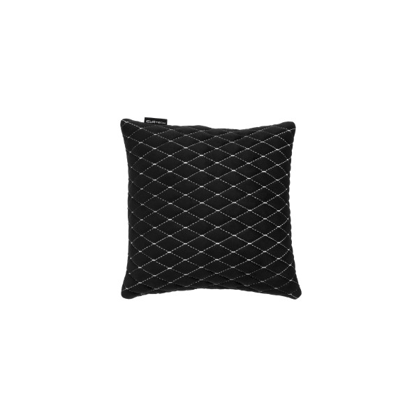 EVAtech Autokissen 30x30 cm - schwarz / weiße Nähte