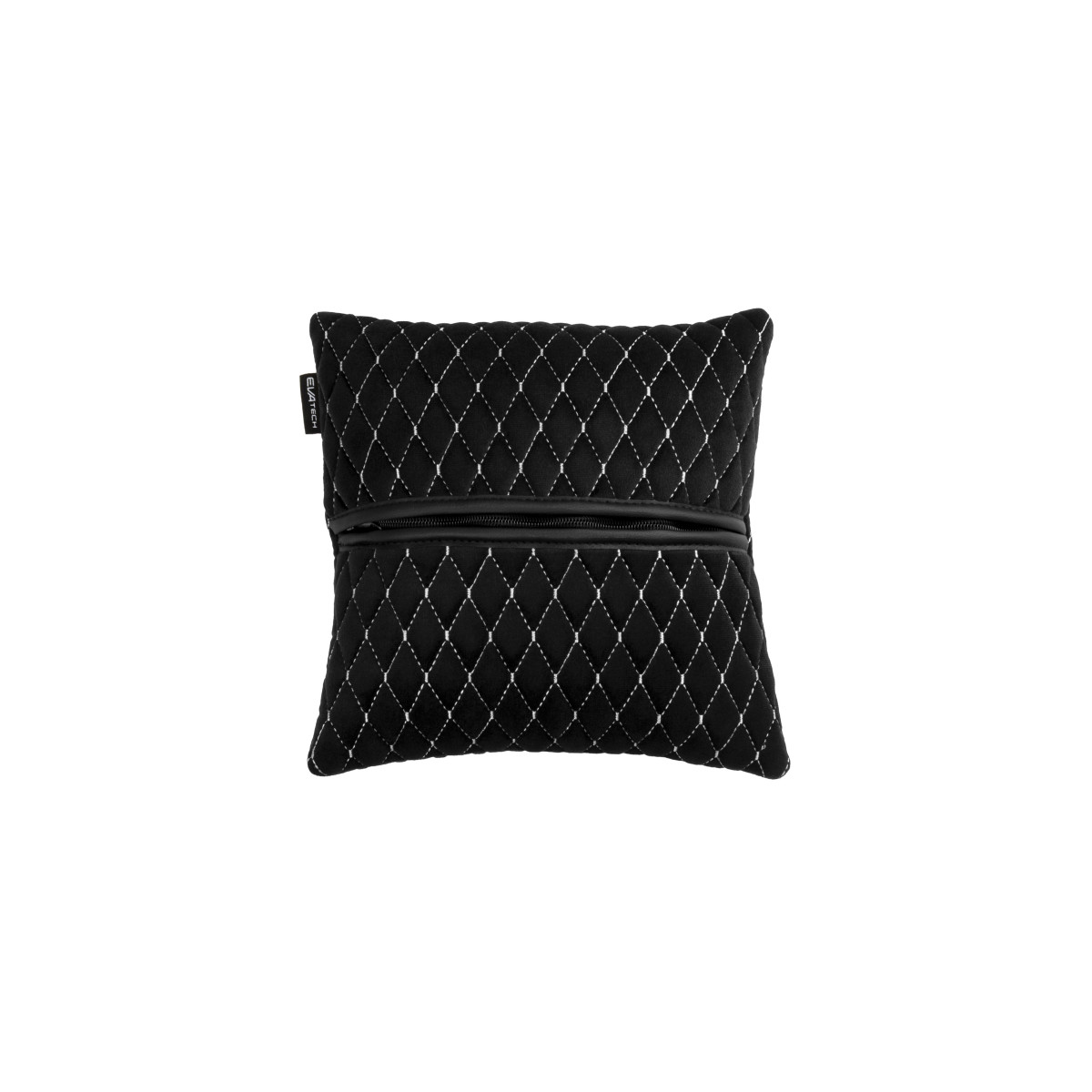 EVAtech Autokissen 30x30 cm - schwarz / weiße Nähte EVAtech Autokissen 30x30 cm - schwarz / weiße Nähte