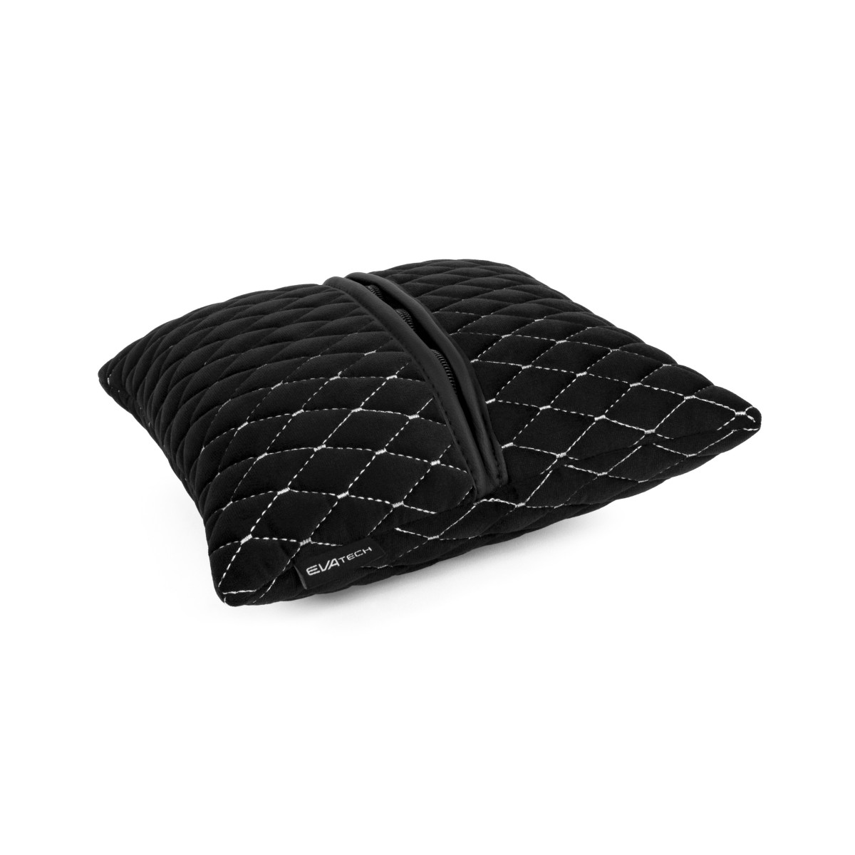 EVAtech Autokissen 30x30 cm - schwarz / weiße Nähte EVAtech Autokissen 30x30 cm - schwarz / weiße Nähte