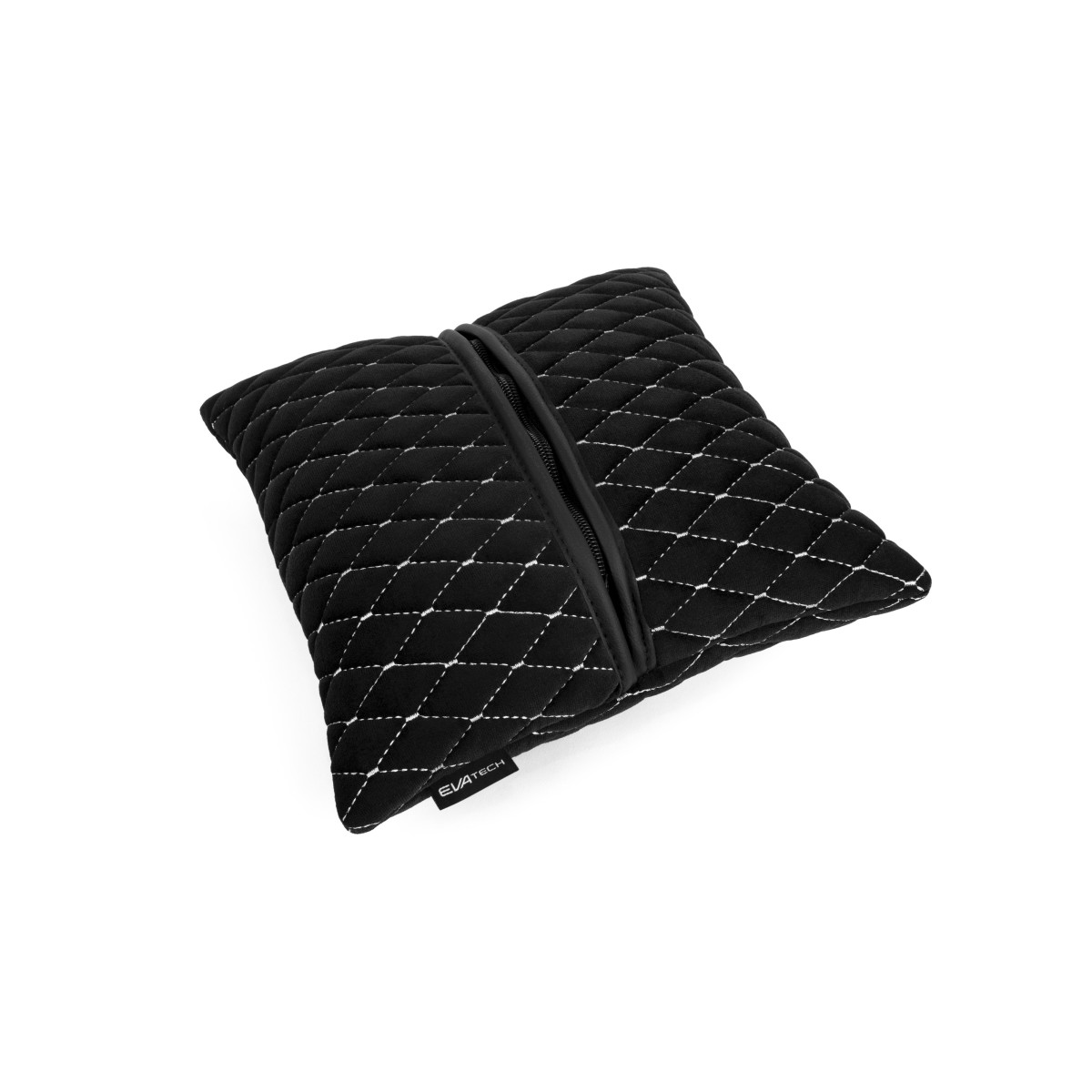 EVAtech Autokissen 30x30 cm - schwarz / weiße Nähte EVAtech Autokissen 30x30 cm - schwarz / weiße Nähte