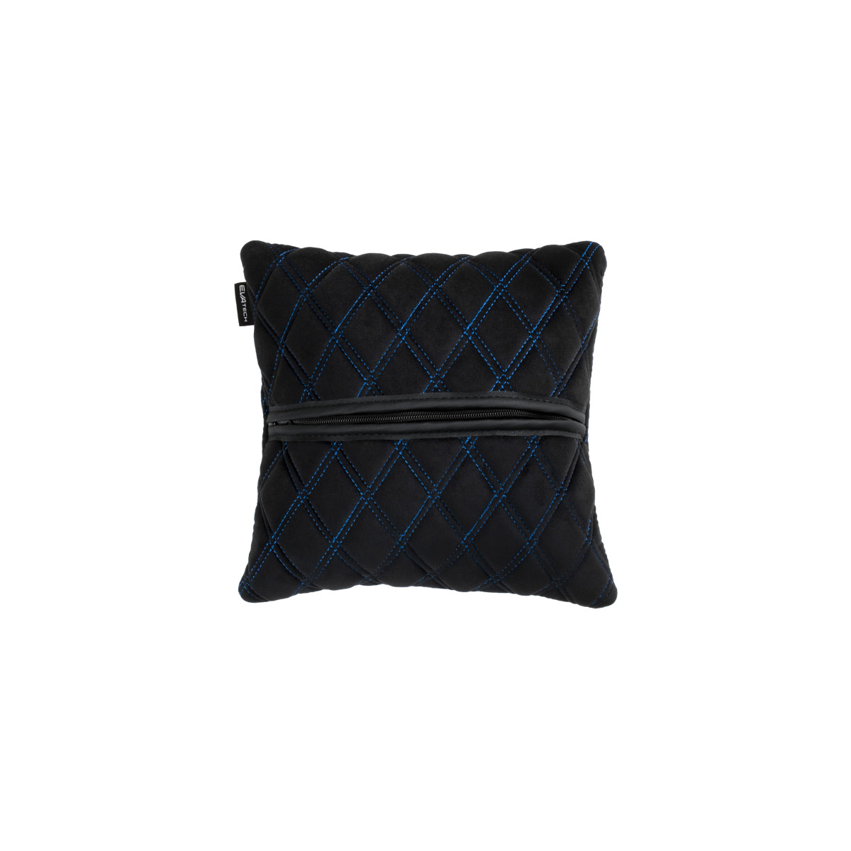 EVAtech Autokissen 30x30 cm - schwarz / blaue Nähte EVAtech Autokissen 30x30 cm - schwarz / blaue Nähte