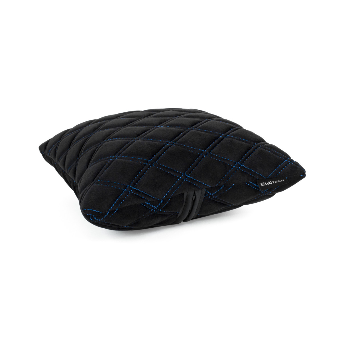 EVAtech Autokissen 30x30 cm - schwarz / blaue Nähte EVAtech Autokissen 30x30 cm - schwarz / blaue Nähte