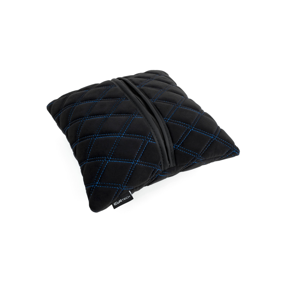 EVAtech Autokissen 30x30 cm - schwarz / blaue Nähte EVAtech Autokissen 30x30 cm - schwarz / blaue Nähte