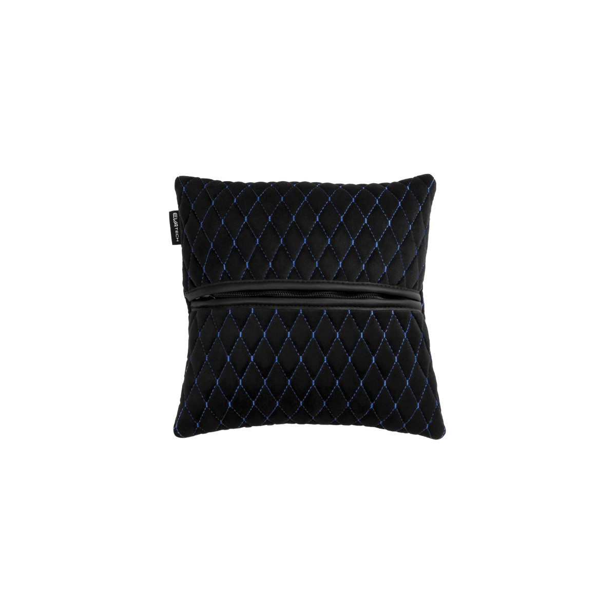 EVAtech Autokissen 30x30 cm - schwarz / blaue Nähte EVAtech Autokissen 30x30 cm - schwarz / blaue Nähte