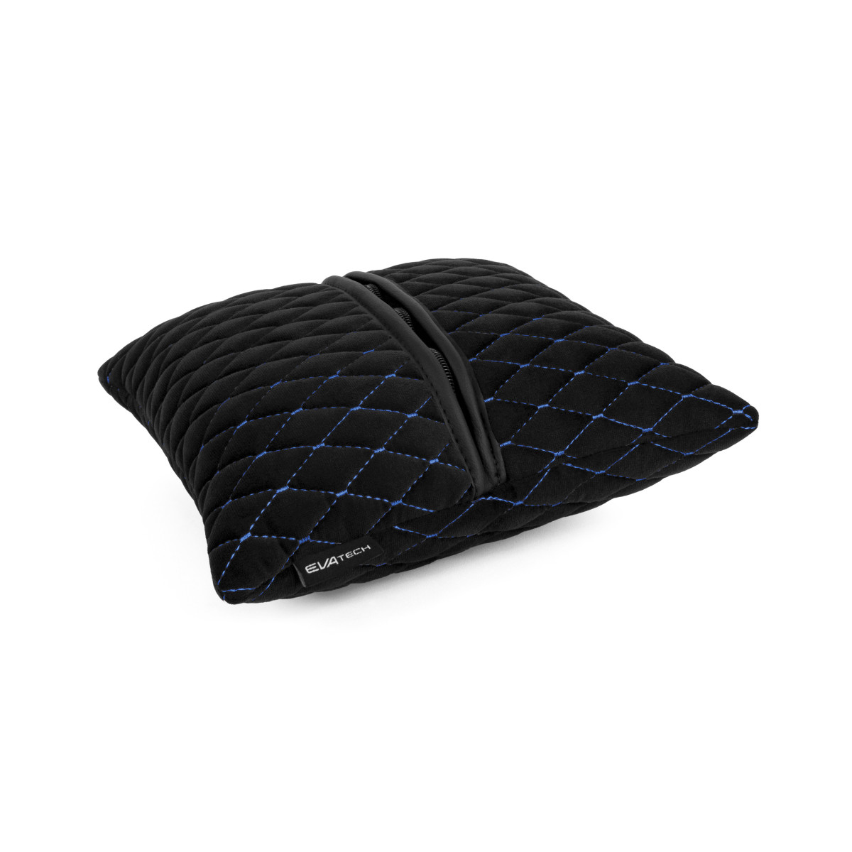 EVAtech Autokissen 30x30 cm - schwarz / blaue Nähte EVAtech Autokissen 30x30 cm - schwarz / blaue Nähte