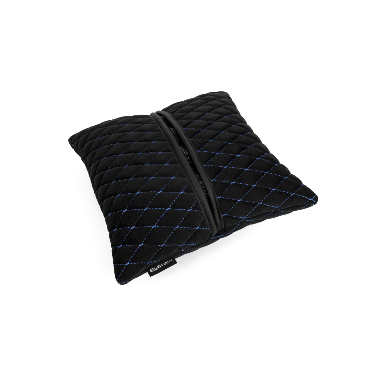 EVAtech Autokissen 30x30 cm - schwarz / blaue Nähte EVAtech Autokissen 30x30 cm - schwarz / blaue Nähte