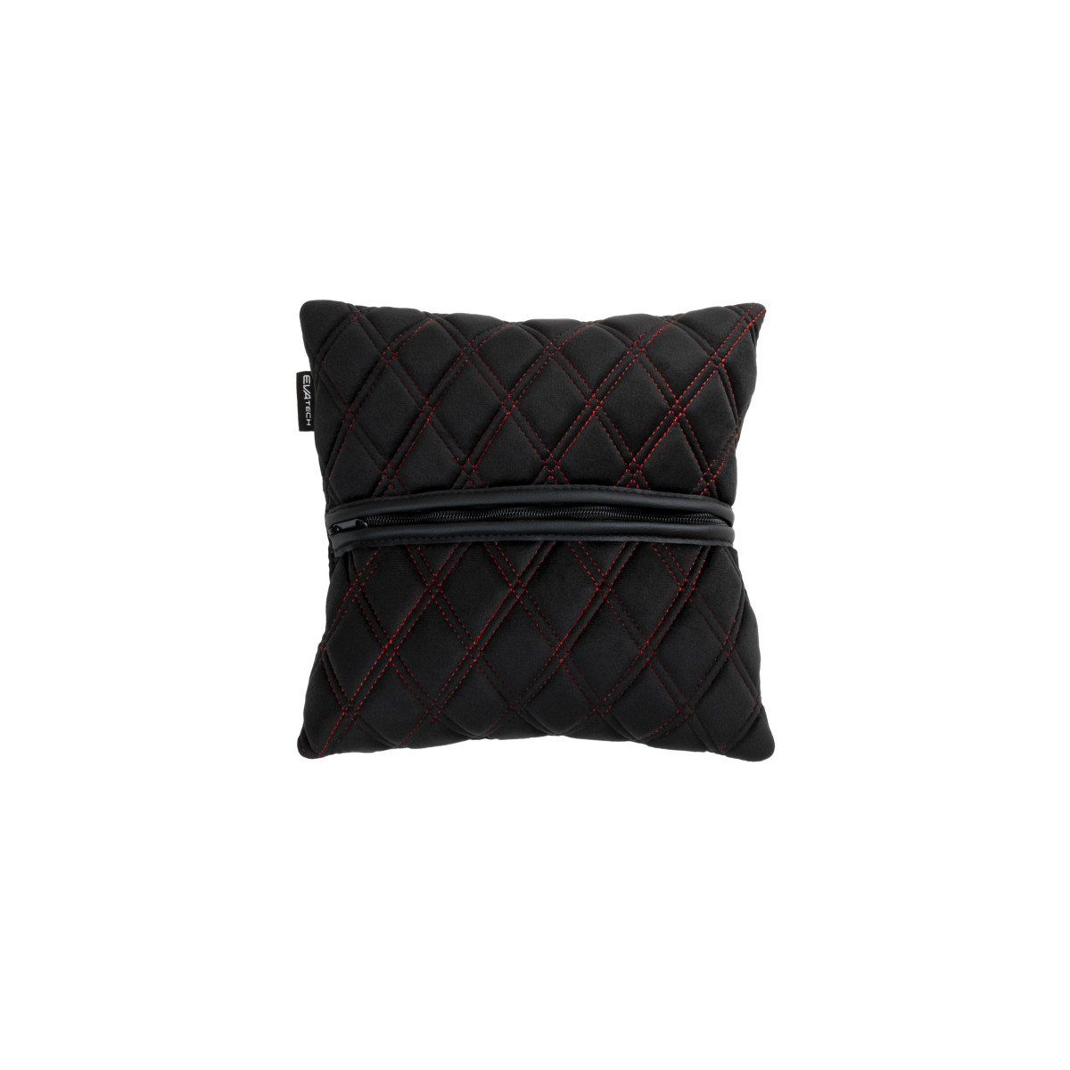 EVAtech Autokissen 30x30 cm - schwarz / rote Nähte EVAtech Autokissen 30x30 cm - schwarz / rote Nähte