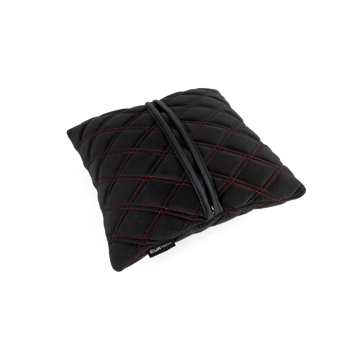EVAtech Autokissen 30x30 cm - schwarz / rote Nähte EVAtech Autokissen 30x30 cm - schwarz / rote Nähte