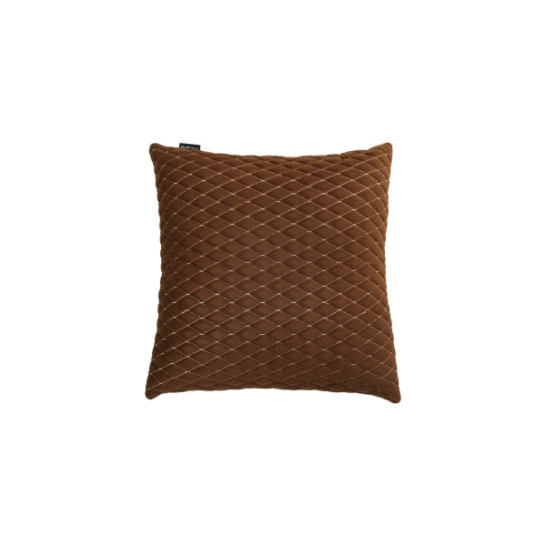 EVAtech Autokissen 40x40 cm - braun / braune Nähte