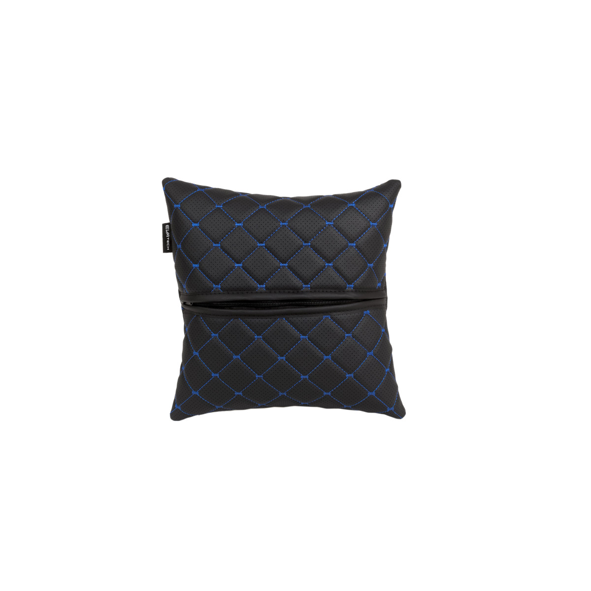 EVAtech ECO Autokissen 30x30 cm - schwarz / blaue Nähte EVAtech ECO Autokissen 30x30 cm - schwarz / blaue Nähte