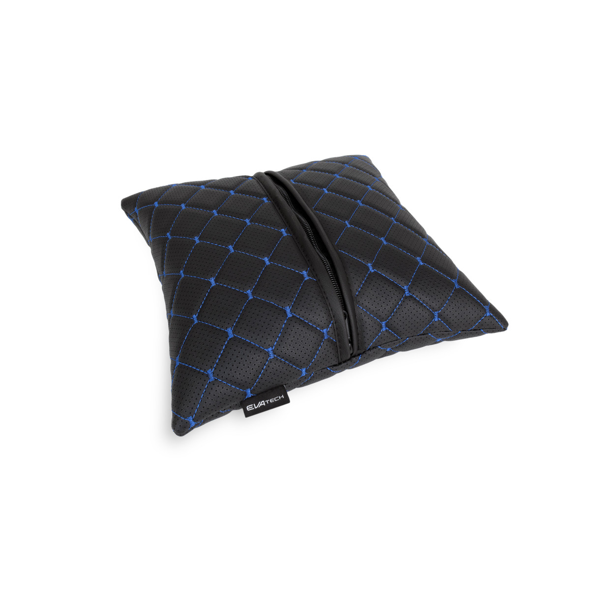 EVAtech ECO Autokissen 30x30 cm - schwarz / blaue Nähte EVAtech ECO Autokissen 30x30 cm - schwarz / blaue Nähte