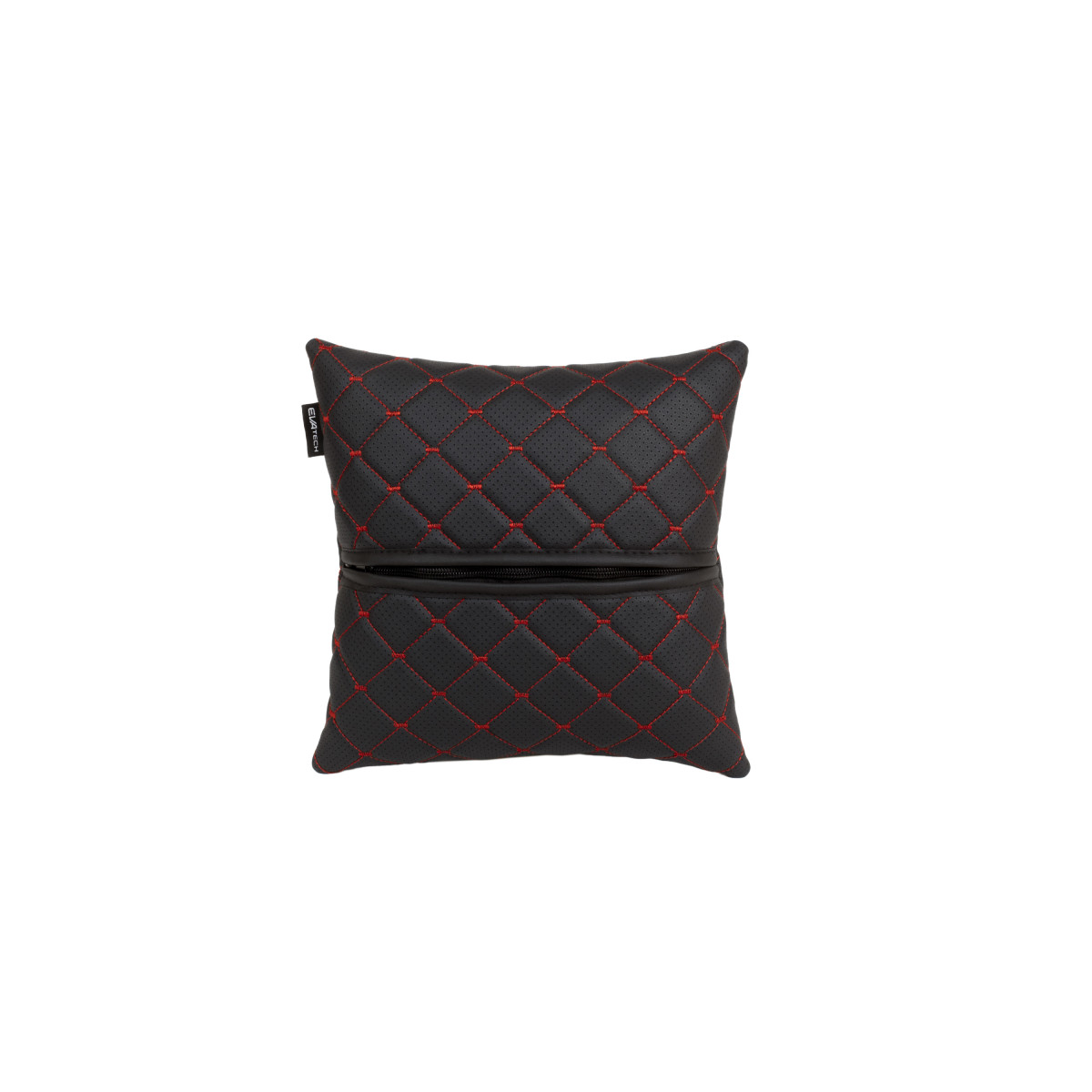 EVAtech ECO Autokissen 30x30 cm - schwarz / rote Nähte EVAtech ECO Autokissen 30x30 cm - schwarz / rote Nähte