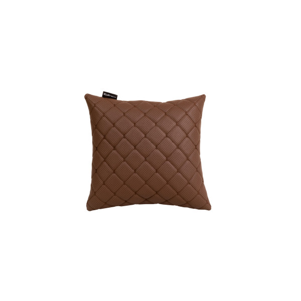 EVAtech ECO Autokissen 30x30 cm - braun / braune Nähte