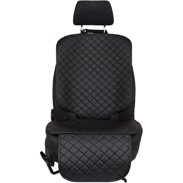 EVAtech ECO Kindersitzschutz für Autositze - schwarz / schwarze Kanten / schwarze Nähte