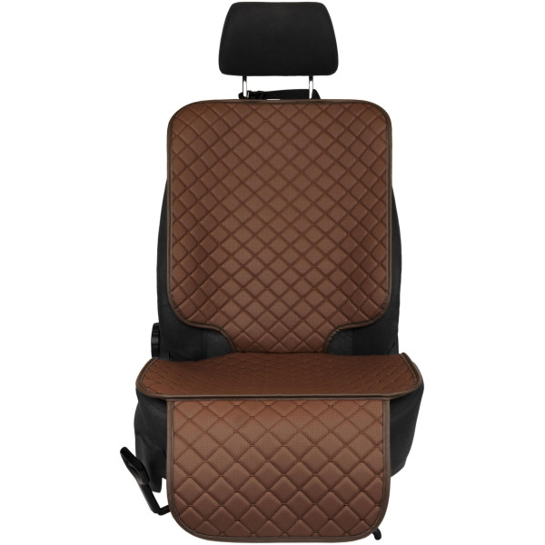 EVAtech ECO Kindersitzschutz für Autositze - braun / braune Kanten / braune Nähte