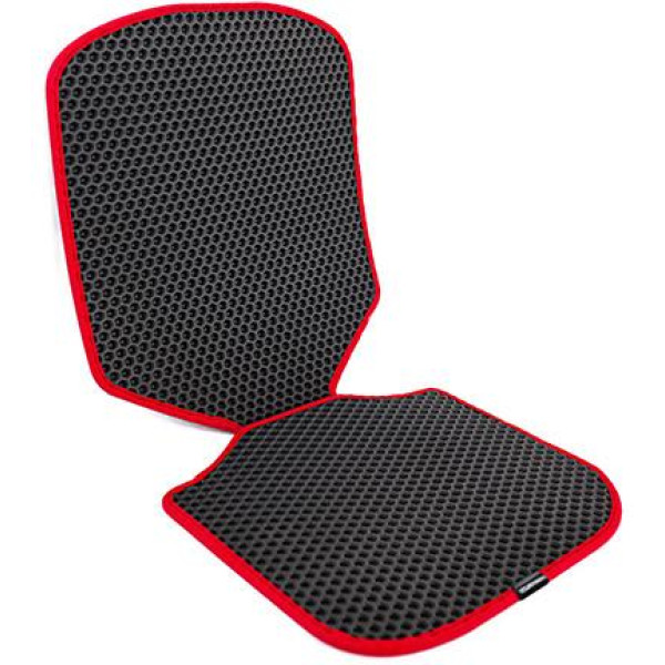EVAtech Sitzschutz für Kindersitze - schwarz / rote Kanten