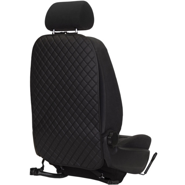 EVAtech ECO Kindersitz Rückenlehnen-Schutz 75x46 cm - schwarz / schwarze Kanten / schwarze Nähte