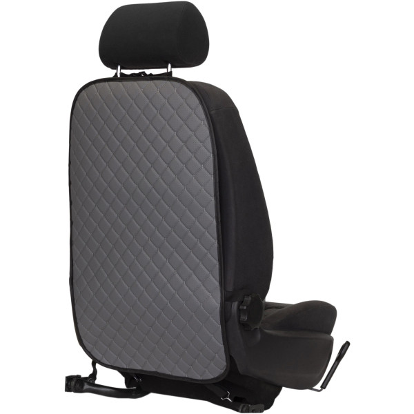 EVAtech ECO Kindersitz Rückenlehnen-Schutz 75x46 cm - grau / schwarze Kanten / graue Nähte