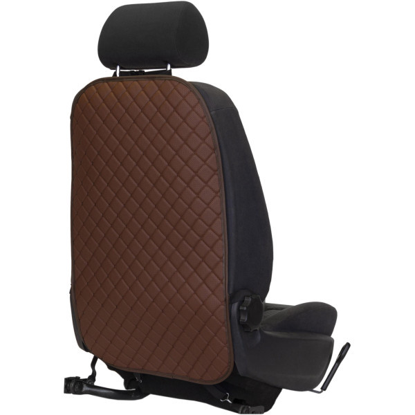 EVAtech ECO Kindersitz Rückenlehnen-Schutz 75x46 cm - braun / braune Kanten / braune Nähte