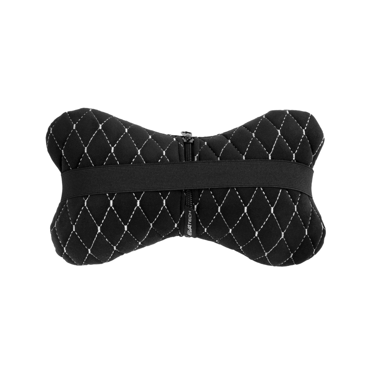 EVAtech Auto-Nackenkissen 27x16 cm - schwarz / weiße Nähte EVAtech Auto-Nackenkissen 27x16 cm - schwarz / weiße Nähte