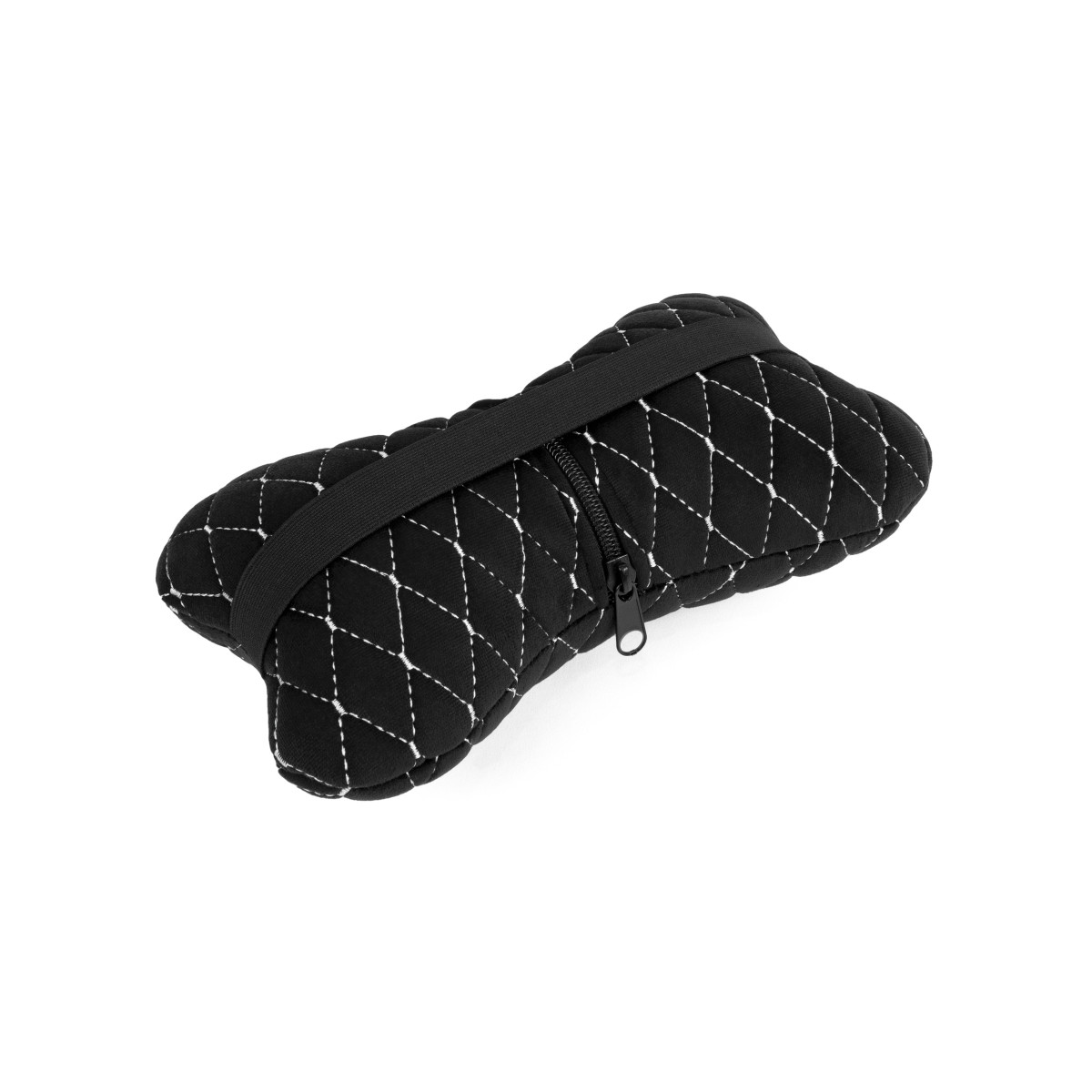 EVAtech Auto-Nackenkissen 27x16 cm - schwarz / weiße Nähte EVAtech Auto-Nackenkissen 27x16 cm - schwarz / weiße Nähte