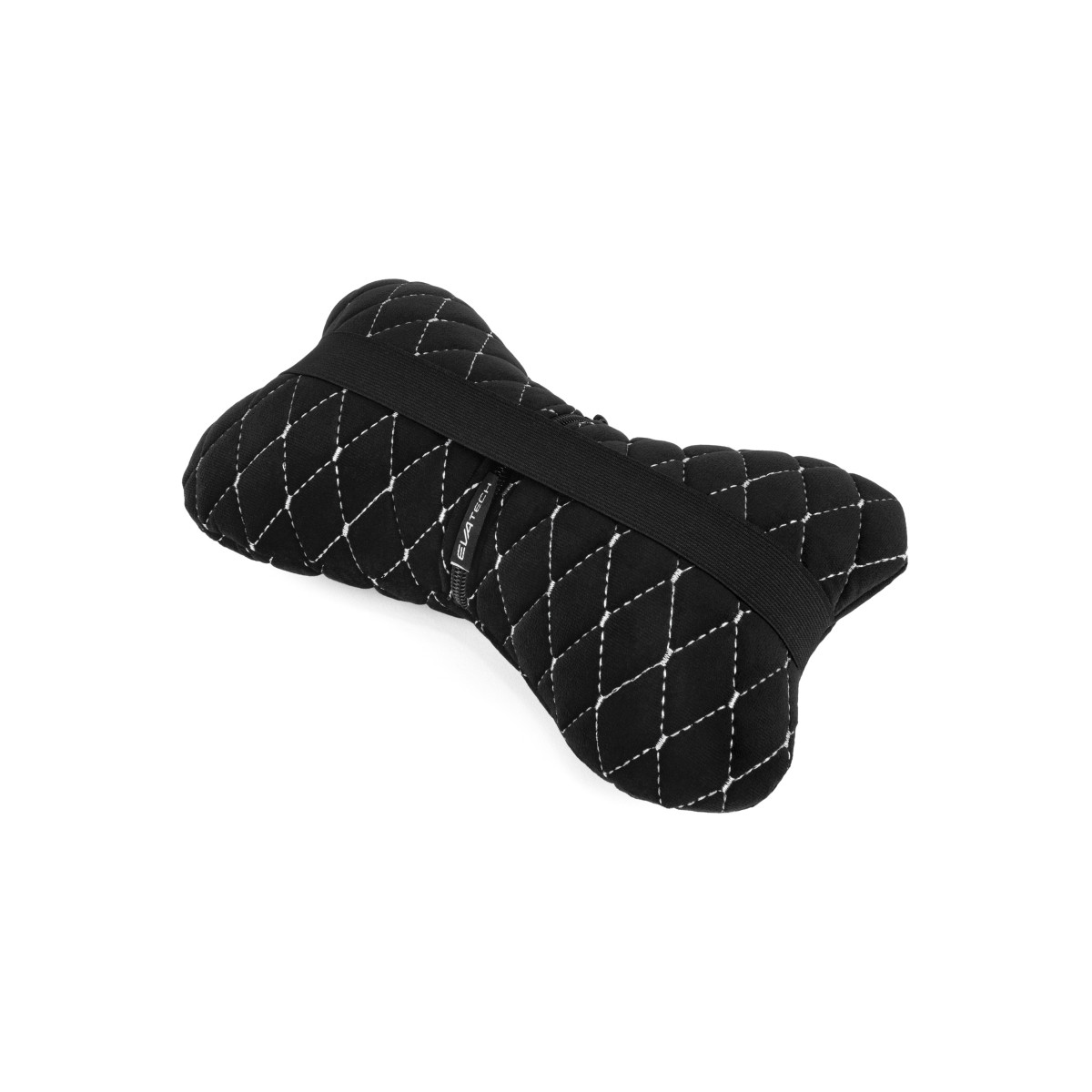 EVAtech Auto-Nackenkissen 27x16 cm - schwarz / weiße Nähte EVAtech Auto-Nackenkissen 27x16 cm - schwarz / weiße Nähte