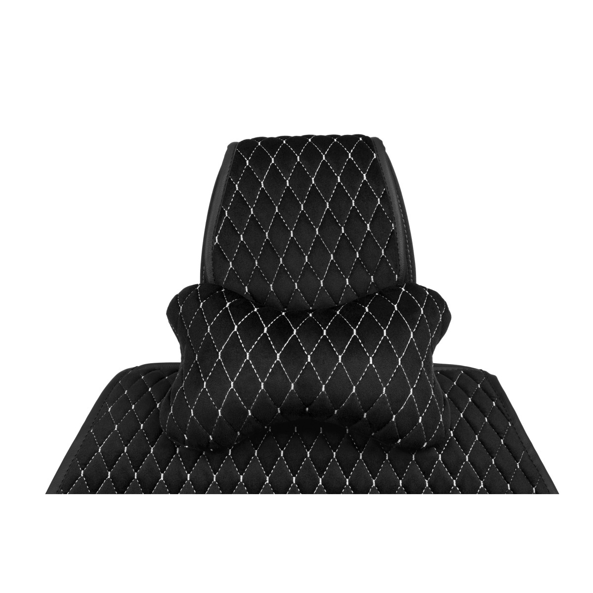 EVAtech Auto-Nackenkissen 27x16 cm - schwarz / weiße Nähte EVAtech Auto-Nackenkissen 27x16 cm - schwarz / weiße Nähte