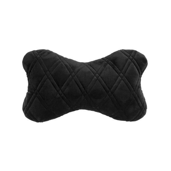 EVAtech Auto-Nackenkissen 27x16 cm - schwarz / schwarze Nähte