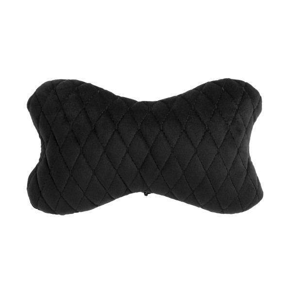 EVAtech Auto-Nackenkissen 27x16 cm - schwarz / schwarze Nähte