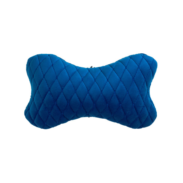 EVAtech Auto-Nackenkissen 27x16 cm - blau / blaue Nähte