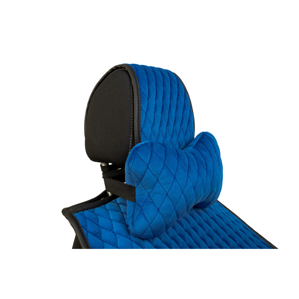 EVAtech Auto-Nackenkissen 27x16 cm - blau / blaue Nähte EVAtech Auto-Nackenkissen 27x16 cm - blau / blaue Nähte