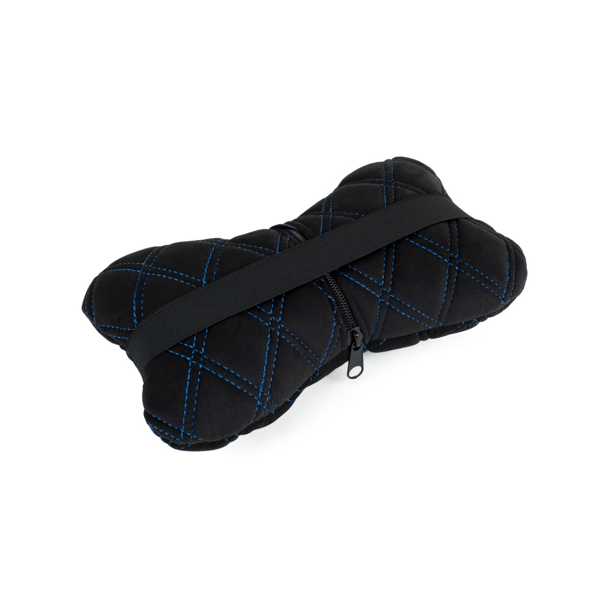 EVAtech Auto-Nackenkissen 27x16 cm - schwarz / blaue Nähte EVAtech Auto-Nackenkissen 27x16 cm - schwarz / blaue Nähte