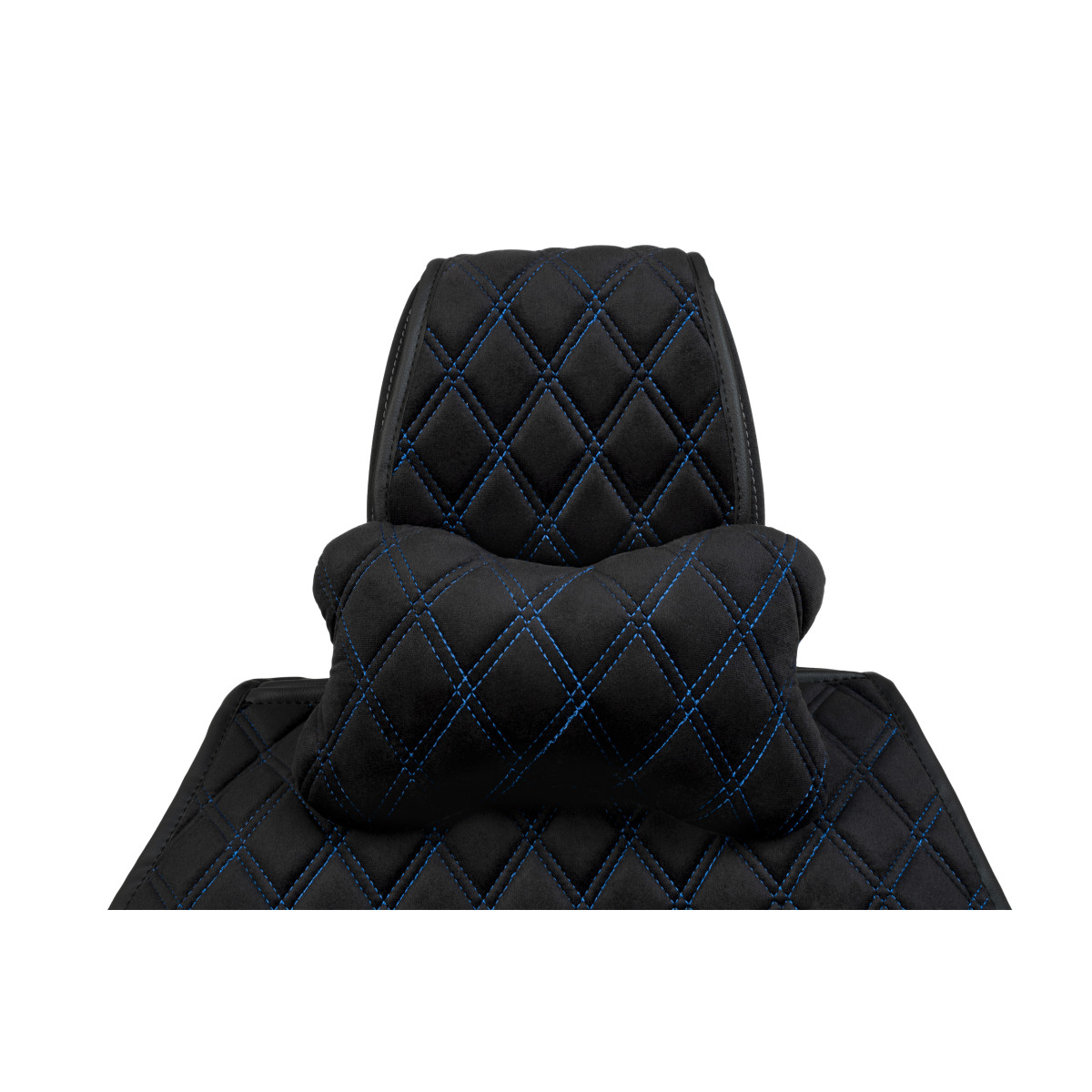 EVAtech Auto-Nackenkissen 27x16 cm - schwarz / blaue Nähte EVAtech Auto-Nackenkissen 27x16 cm - schwarz / blaue Nähte
