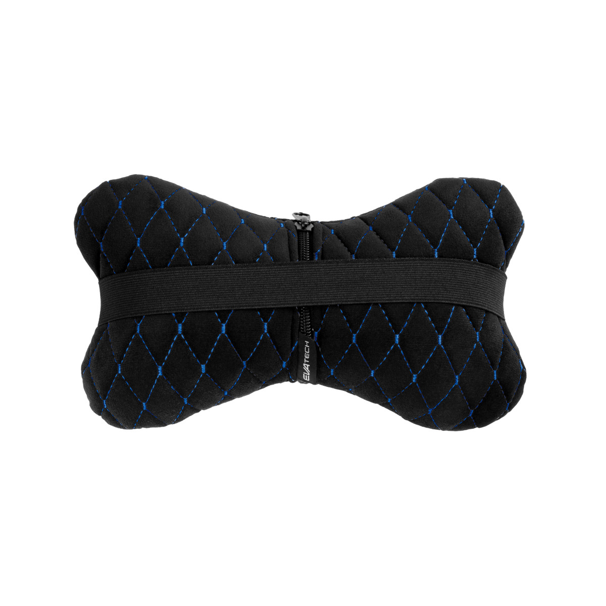 EVAtech Auto-Nackenkissen 27x16 cm - schwarz / blaue Nähte EVAtech Auto-Nackenkissen 27x16 cm - schwarz / blaue Nähte