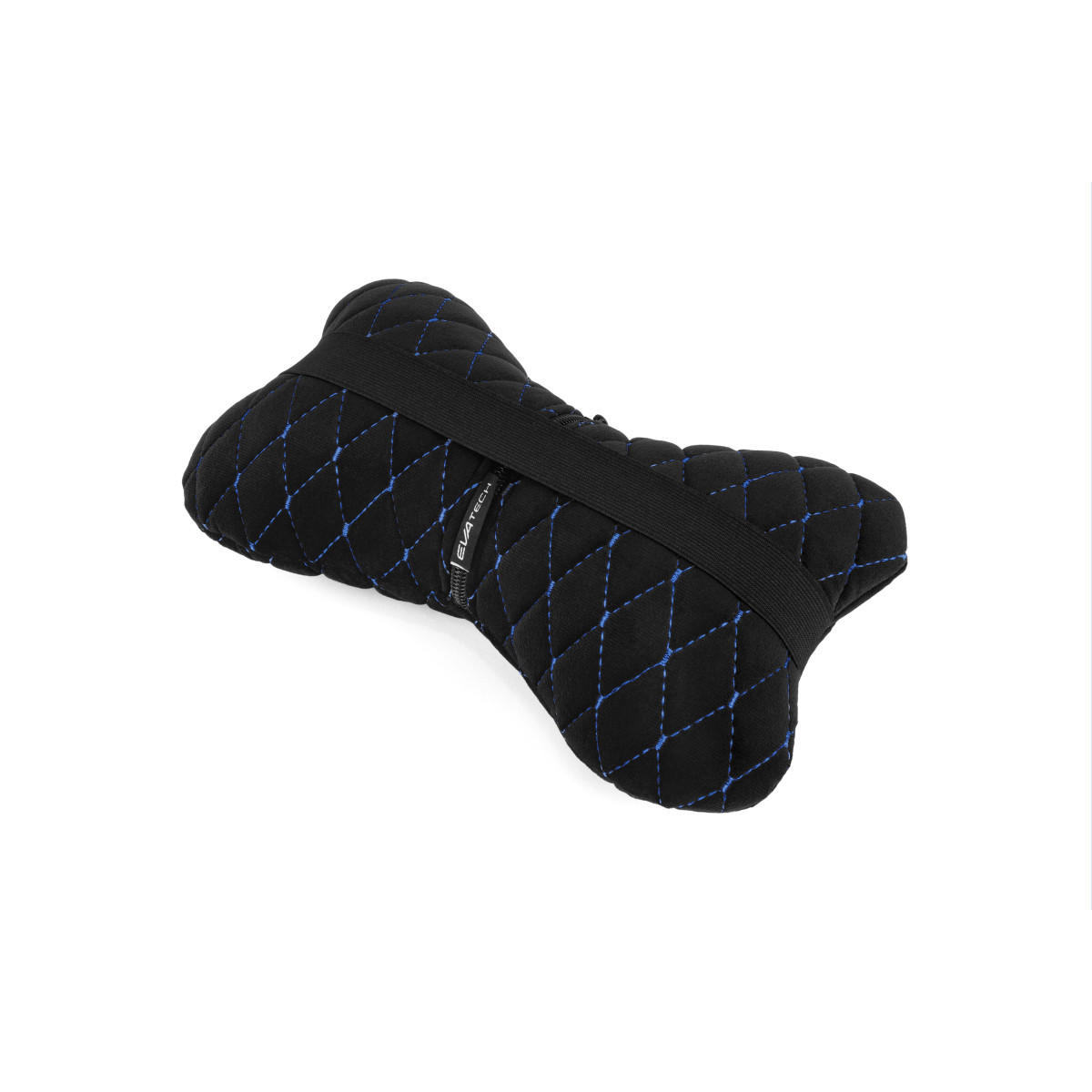 EVAtech Auto-Nackenkissen 27x16 cm - schwarz / blaue Nähte EVAtech Auto-Nackenkissen 27x16 cm - schwarz / blaue Nähte