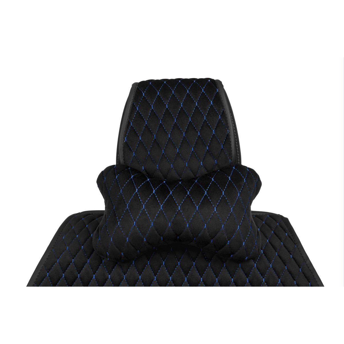 EVAtech Auto-Nackenkissen 27x16 cm - schwarz / blaue Nähte EVAtech Auto-Nackenkissen 27x16 cm - schwarz / blaue Nähte