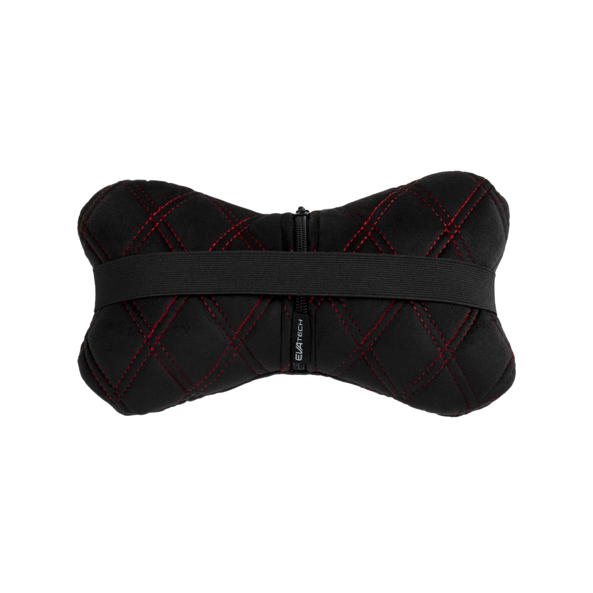 EVAtech Auto-Nackenkissen 27x16 cm - schwarz / rote Nähte EVAtech Auto-Nackenkissen 27x16 cm - schwarz / rote Nähte
