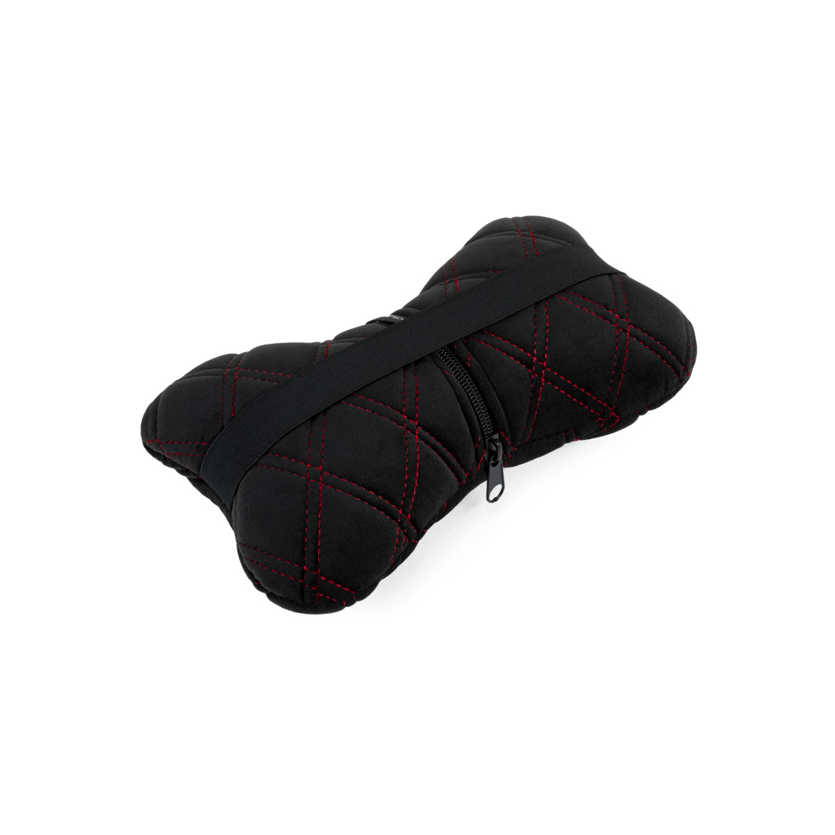 EVAtech Auto-Nackenkissen 27x16 cm - schwarz / rote Nähte EVAtech Auto-Nackenkissen 27x16 cm - schwarz / rote Nähte