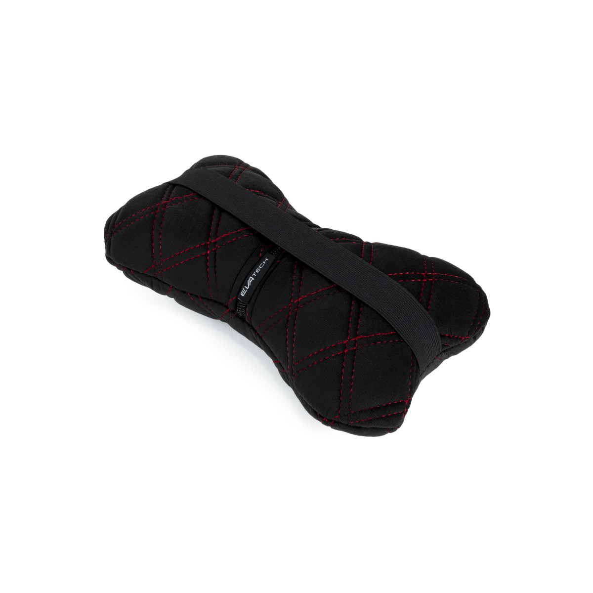 EVAtech Auto-Nackenkissen 27x16 cm - schwarz / rote Nähte EVAtech Auto-Nackenkissen 27x16 cm - schwarz / rote Nähte