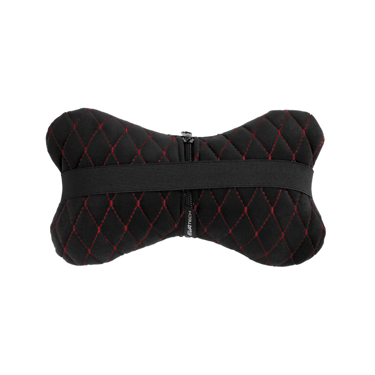 EVAtech Auto-Nackenkissen 27x16 cm - schwarz / rote Nähte EVAtech Auto-Nackenkissen 27x16 cm - schwarz / rote Nähte