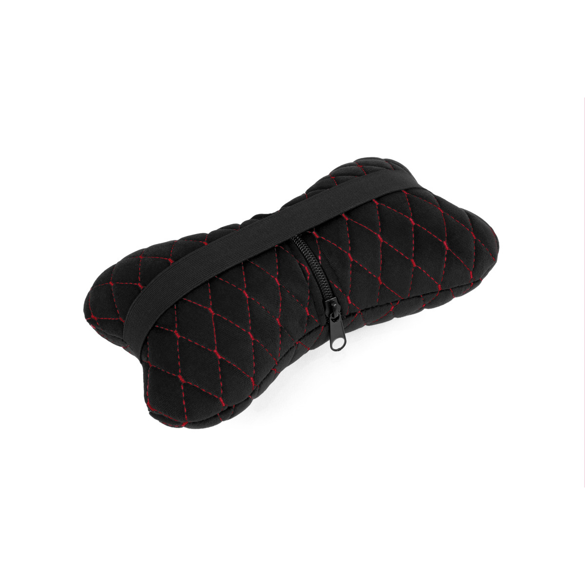 EVAtech Auto-Nackenkissen 27x16 cm - schwarz / rote Nähte EVAtech Auto-Nackenkissen 27x16 cm - schwarz / rote Nähte
