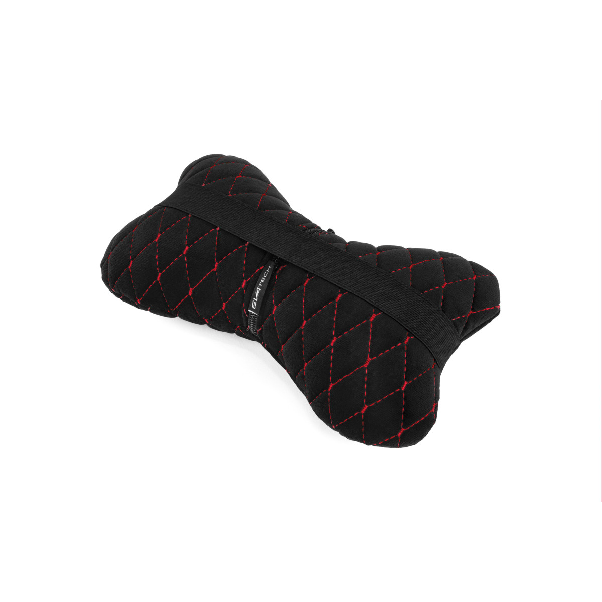 EVAtech Auto-Nackenkissen 27x16 cm - schwarz / rote Nähte EVAtech Auto-Nackenkissen 27x16 cm - schwarz / rote Nähte