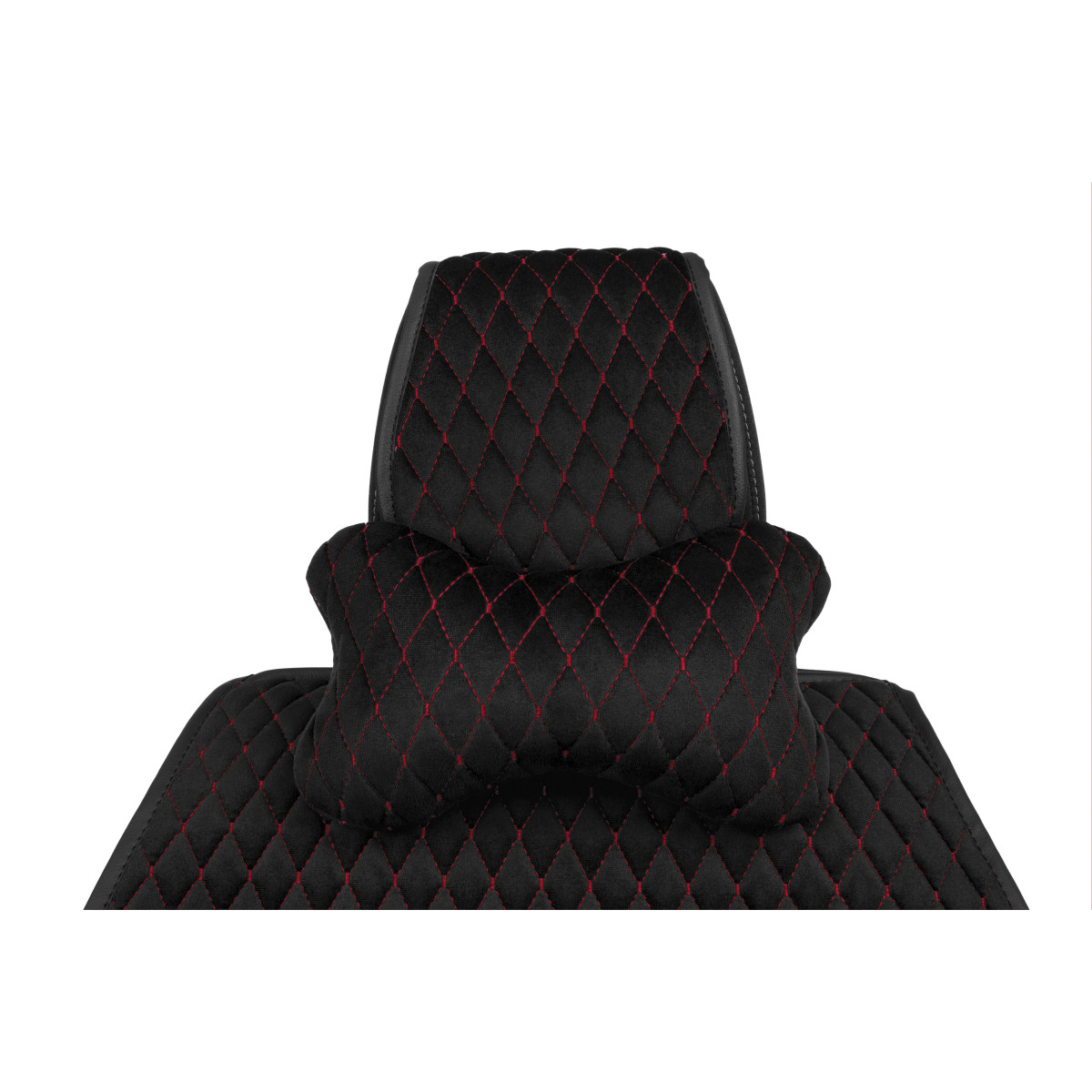 EVAtech Auto-Nackenkissen 27x16 cm - schwarz / rote Nähte EVAtech Auto-Nackenkissen 27x16 cm - schwarz / rote Nähte