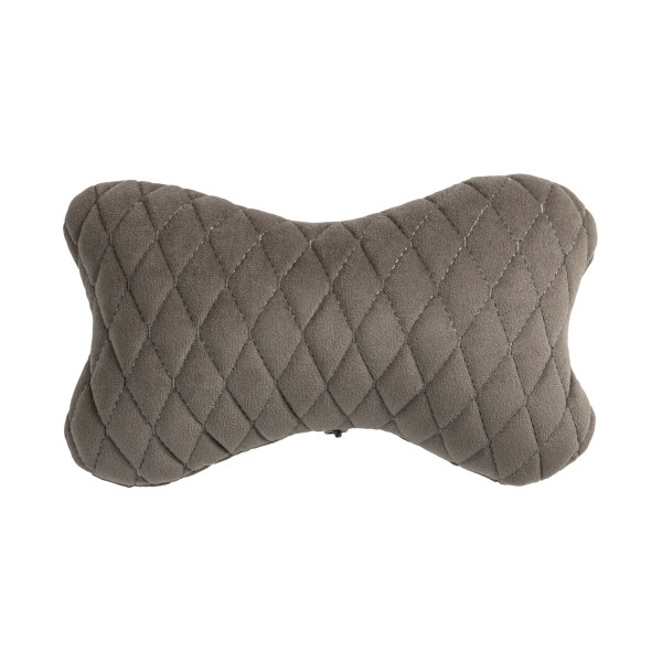 EVAtech Auto-Nackenkissen 27x16 cm - grau / graue Nähte