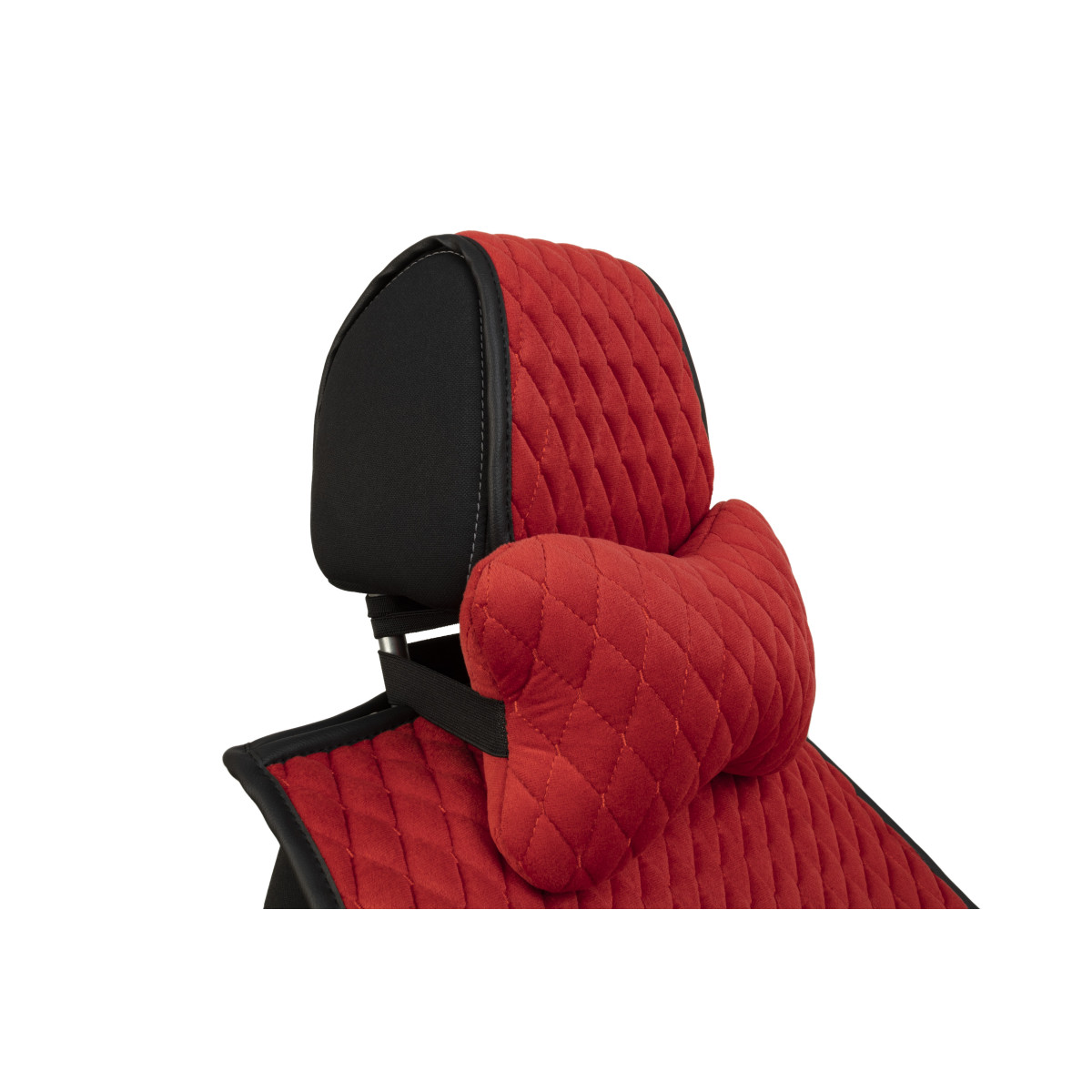 EVAtech Auto-Nackenkissen 27x16 cm - rot / rote Nähte EVAtech Auto-Nackenkissen 27x16 cm - rot / rote Nähte