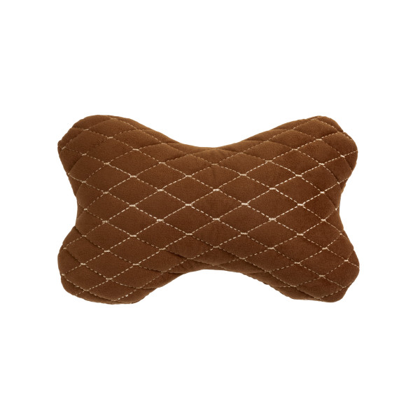 EVAtech Auto-Nackenkissen 27x16 cm - braun / braune Nähte