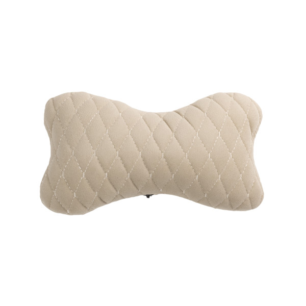 EVAtech Auto-Nackenkissen 27x16 cm - beige / beigefarbene Nähte