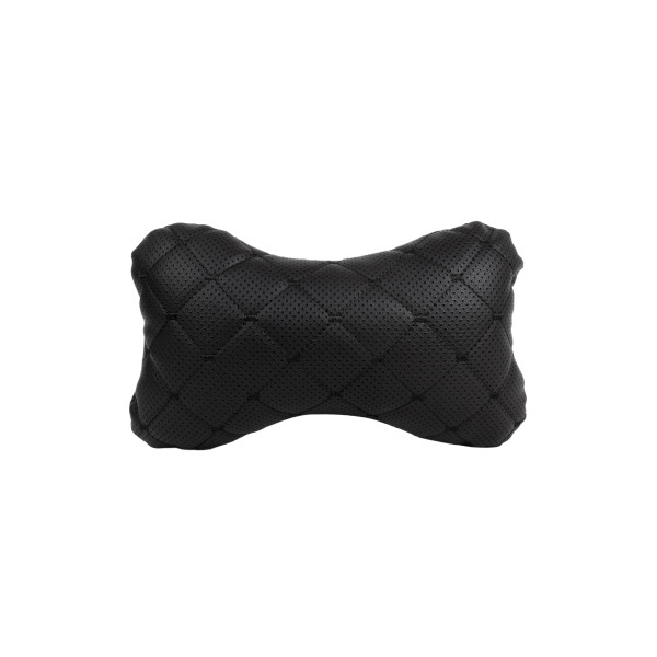EVAtech ECO Auto-Nackenkissen 27x16 cm - schwarz / schwarze Nähte