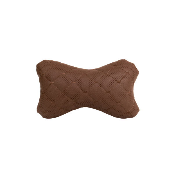 EVAtech ECO Auto-Nackenkissen 27x16 cm - braun / braune Nähte